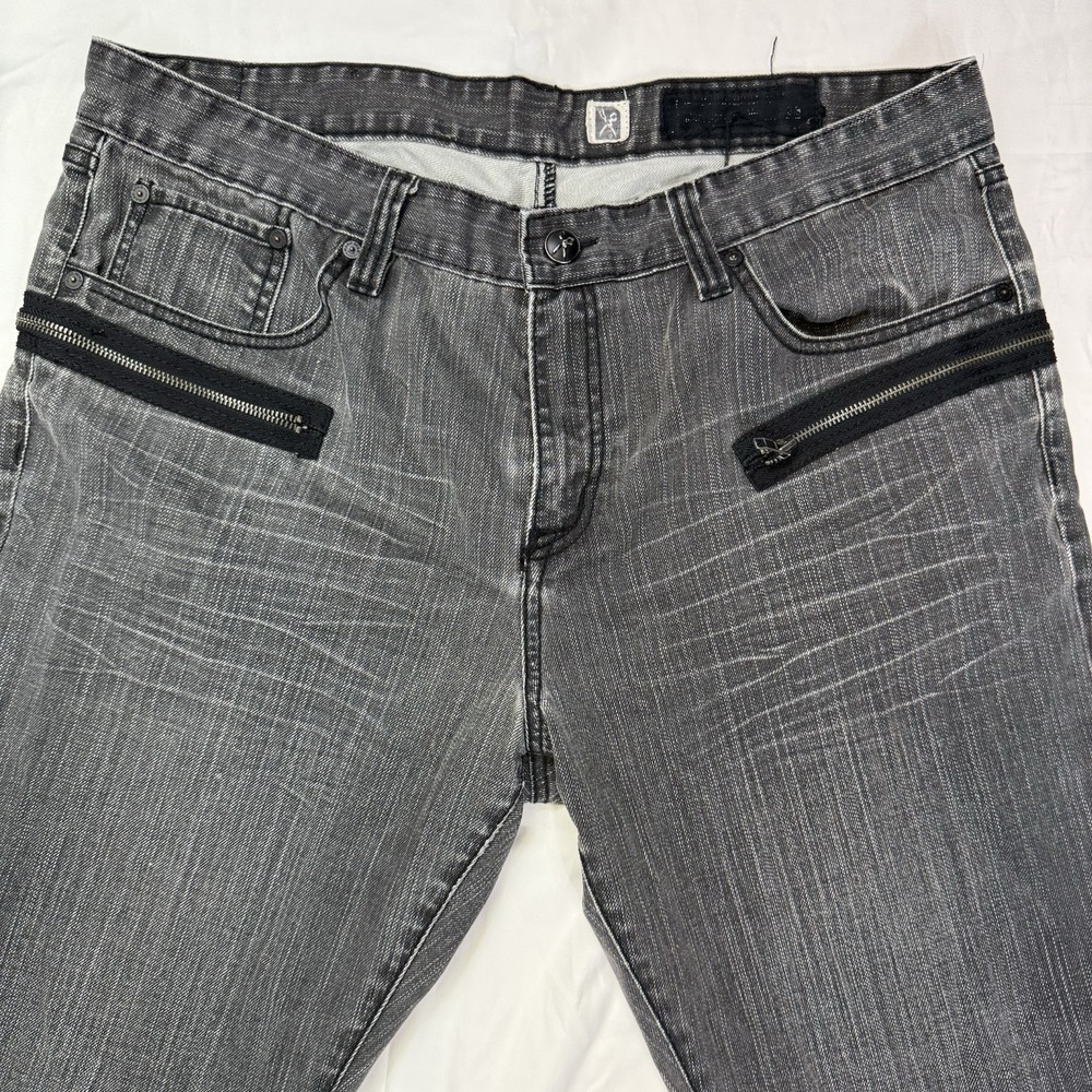 VTG Marc Ecko Jeans Cut and Sew Black Denim Men's 38x30 Straight Grunge Designer - Picture 4 of 16